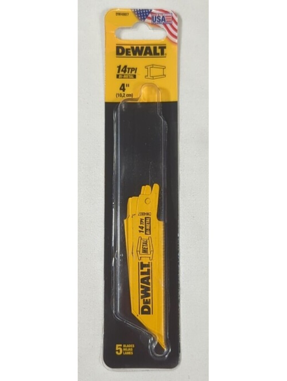 Dewalt Reciprocating Blades DW4807 4 Inch 14 TPI 5 blades Dewalt